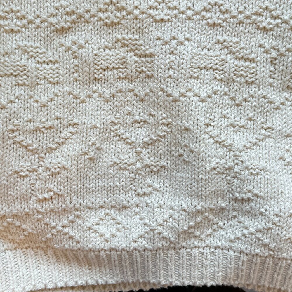 Fisherman Sweater ALPS Vintage Cardigan Ivory Chunky Brass Buttons Scandi Girl - Picture 6 of 8